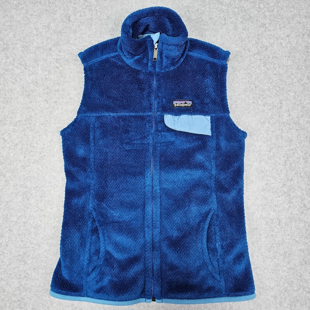 Patagonia Synchilla Snap-T Fleece Vest Womens Size XS w/ Pockets Blue Polartec‎